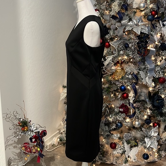 TED BAKER, SATIN V-NECK DRESS - Picture 2 of 11